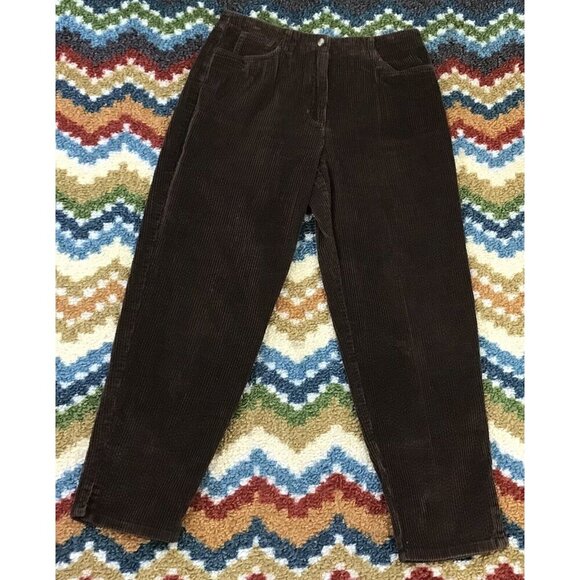 Brown “Mom” Corduroy Pants size 12 Talbots - Picture 1 of 2
